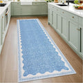 GarveeHome 2x6 Runner Rug for Hallway Washable Kitchen Rugs Non Slip Solid Blue by GarveeHome