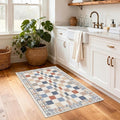 GarveeHome 2x3 Small Rug for Bathroom Machine Washable Modern Checkered Area by GarveeHome