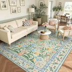 Wonnitar Boho Washable Rugs 8x10, Large Floral Rugs - Image 4