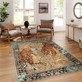 Moynesa Tiger 5x7 Area Rugs, Boho Washable Rugs by Moynesa
