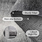 Area Rugs for Living Room, 6x9 Feet Soft Fluffy Plush Rug High Pile Non-Slip - Image 5