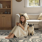 DCX Washable 4x6 Snake Rug, Soft Low Pile Carpet, Kid & Pet Friendly - Image 4
