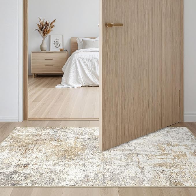 2x4 Rug Washable Runner Rug: Small Abstract Modern Non-Slip Soft Accent Doormat - Image 4