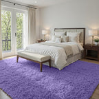 5x7 Area Rugs for Living Room Rug: Soft Fluffy Shag Purple Rugs for Bedroom - Image 2