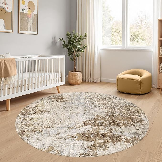 5ft Round Area Rug Living Room Rugs - Image 9