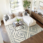 BESTSWEETIE Area Rug 8x10 Rug Machine Washable Non-Slip Low Pile Print Pattern - Image 5