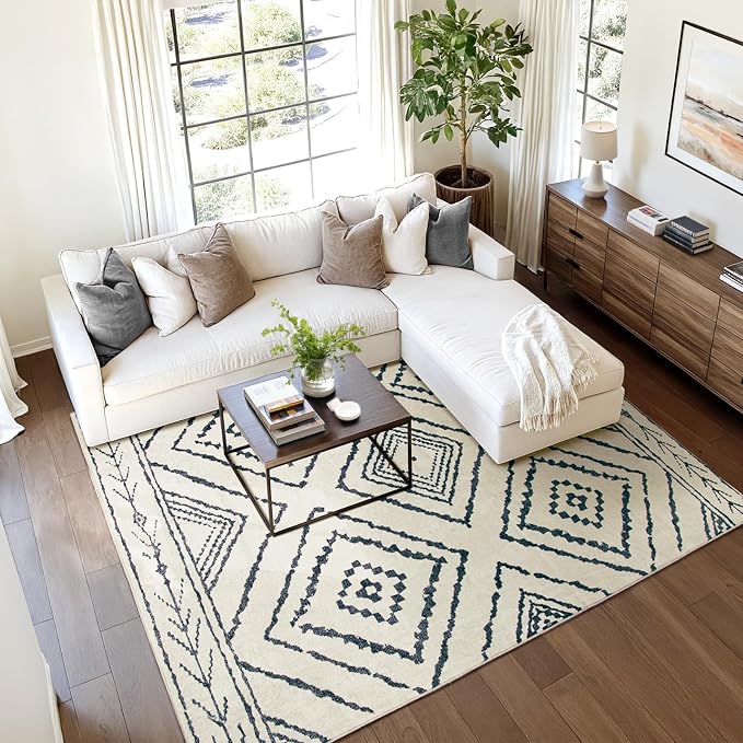 BESTSWEETIE Area Rug 6x9 Rug Machine Washable Non-Slip Low Pile Print Pattern - Image 8
