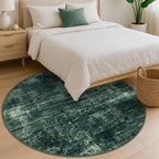 IOHOUZE Abstract Round Area Rug 6 Ft Washable Circle Rugs Large Round Rug Non - Image 8