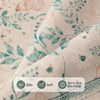 Rugxara 6x9 Pink Rug for Living Room Bedroom, Floral Washable Rug, Vintage Boho - Image 7