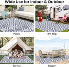 Smiry Waterproof Outdoor Rug 4x6 ft, Reversible Plastic Straw Patio Camping Rugs - Image 7