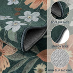 Lahome Floral Machine Washable Rug, 3x5 Rug Non Slip Soft Bedroom Rugs - Image 7