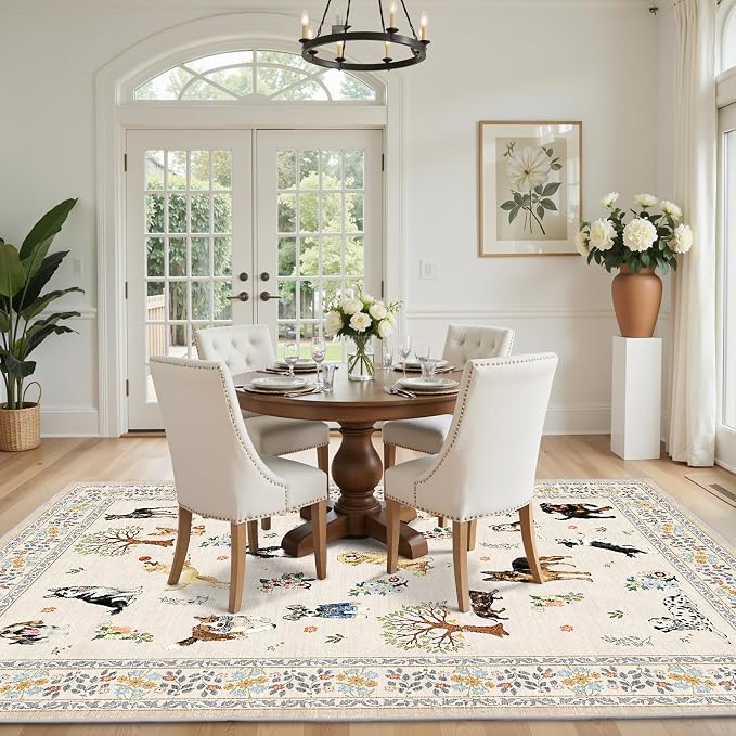 Washable 6x9 Dog Area Rugs, Soft Bedroom Rug - Image 3