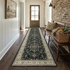 RELEANY Area Rugs Runner 2'6"x8' Washable Non-Slip, Floral Vintage Distress by RELEANY