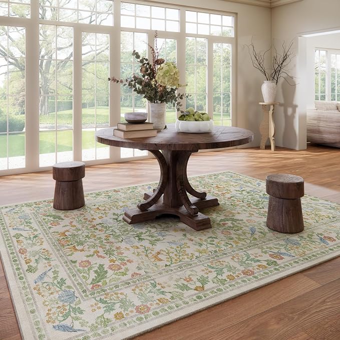 8x10 Area Rugs for Living Room: Washable Bedroom Rug Stain Resistant Non Slip - Image 7