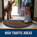 OLANLY Half Circle Door Mat Indoor Outdoor Entrance Welcome, Waterproof - Image 7
