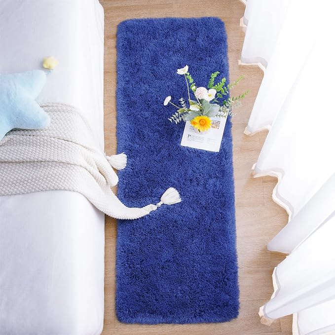 Chicrug Soft Runner Rug for Bedroom Living Room Plush Fluffy Rugs 2x6 Feet - Image 5
