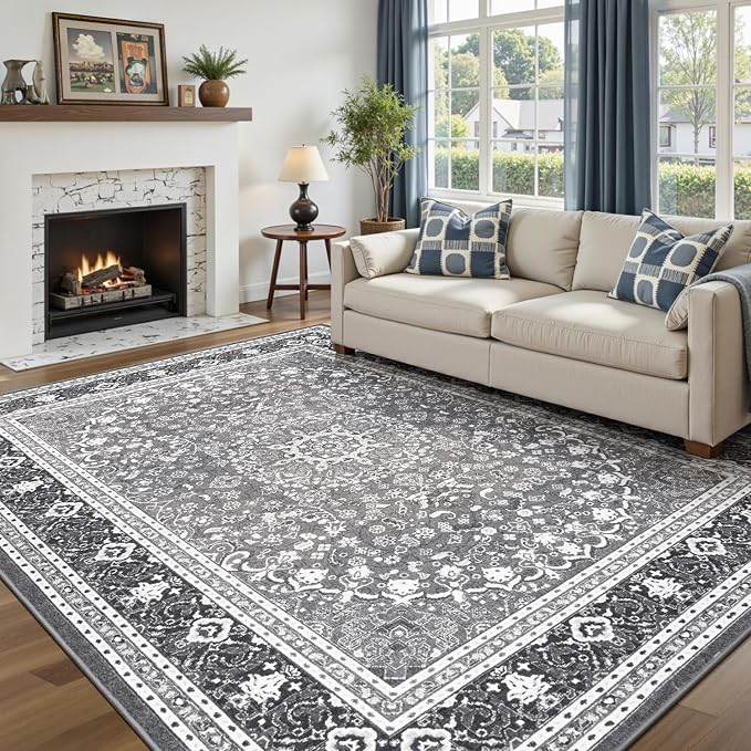 Lofus 6x9 Area Rugs for Living Room, Machine Washable Non-Slip Area Rug by Lofus