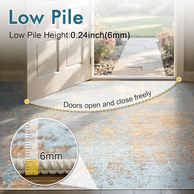 5x7 Ft Area Rugs for Living Room, Soft Non-Slip Washable Rugs Modern Abstract - Image 7