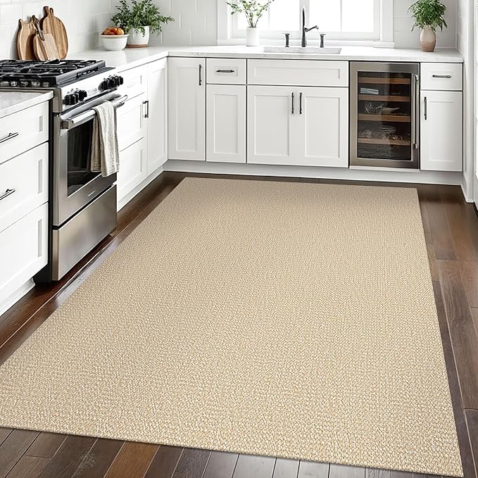 EARTHALL Washable Area Rugs 5x7 Ft Non Slip Living Room Rugs Cotton Dining Room - Image 6