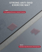 HAPBEAR Large Exercise Mat-7'x5'/6'x8'/6'x9'/6'x10'/6'x12'x8mm, Ultra Durable - Image 4
