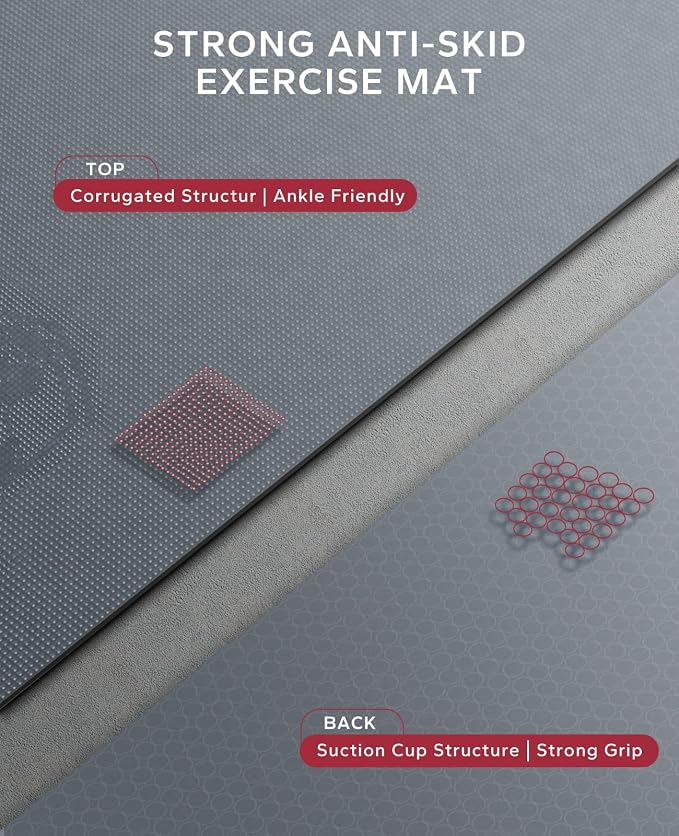 HAPBEAR Large Exercise Mat-7'x5'/6'x8'/6'x9'/6'x10'/6'x12'x8mm, Ultra Durable - Image 4
