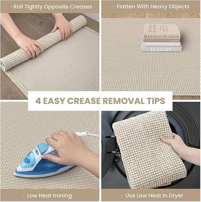 IOHOUZE Washable Exrea Long Hallway Runner Rug 3x18 Non Slip Rubber Backed - Image 2
