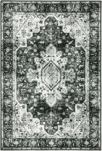 Moynesa Washable 2x3 Entryway Rug Small Front Door Mat, Distressed Low Pile - Image 5