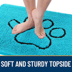OLANLY Dog Door Mat for Muddy Paws 36x24, Paw Print Design, Absorbs Moisture - Image 4