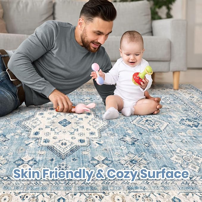 Vintage Living Room Area Rug 8x10 - Image 4