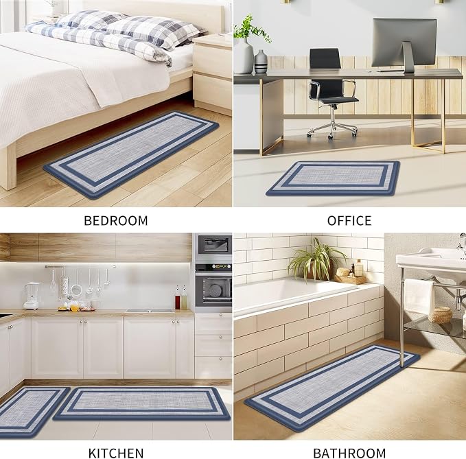 Mattitude Kitchen Mats Set of 2 Cushioned 0.47 inch Kitchen Rugs Non-Skid Rug - Image 7