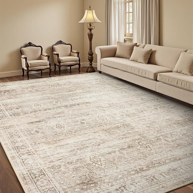 Lofus 5x7 Area Rug for Living Room, Soft Neutral Carpets for Bedroom Dining by Lofus