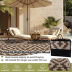 SAND MINE Reversible Mats, Plastic Straw Rug, Modern Area Rug, Large Floor Mat - Image 4