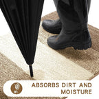 Kitinjoy Indoor Outdoor Door Mat, 59x32 Non-Slip Absorbent Dirt Trapper - Image 2