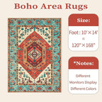 SERISSA 10x14 Area Rugs for Living Room, Large Washable Non-Slip Boho Rug - Image 6