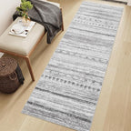 2x6 Runner Rug Machine Washable Non Slip Area Rug Distressed Neutral Moroccan by Tchdio