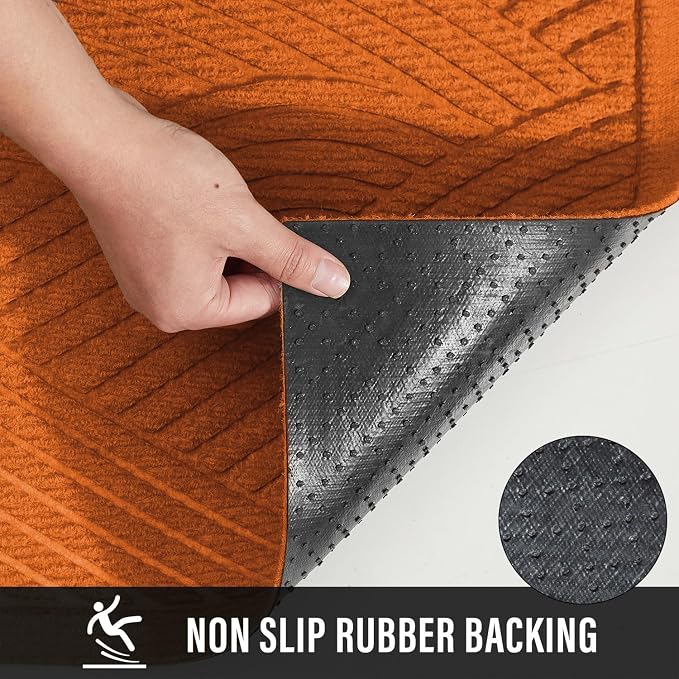 HIYARD Sturdy Front Door Mat, Absorbent Muddy Dirt Resist Welcome Door Mats - Image 3