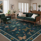 Rugxara Floral Rug for Living Room Bedroom by Rugxara