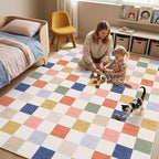 GarveeHome Checkered Nursery Kids Boy Playroom 5x7 Washable Rug Geometric - Image 2