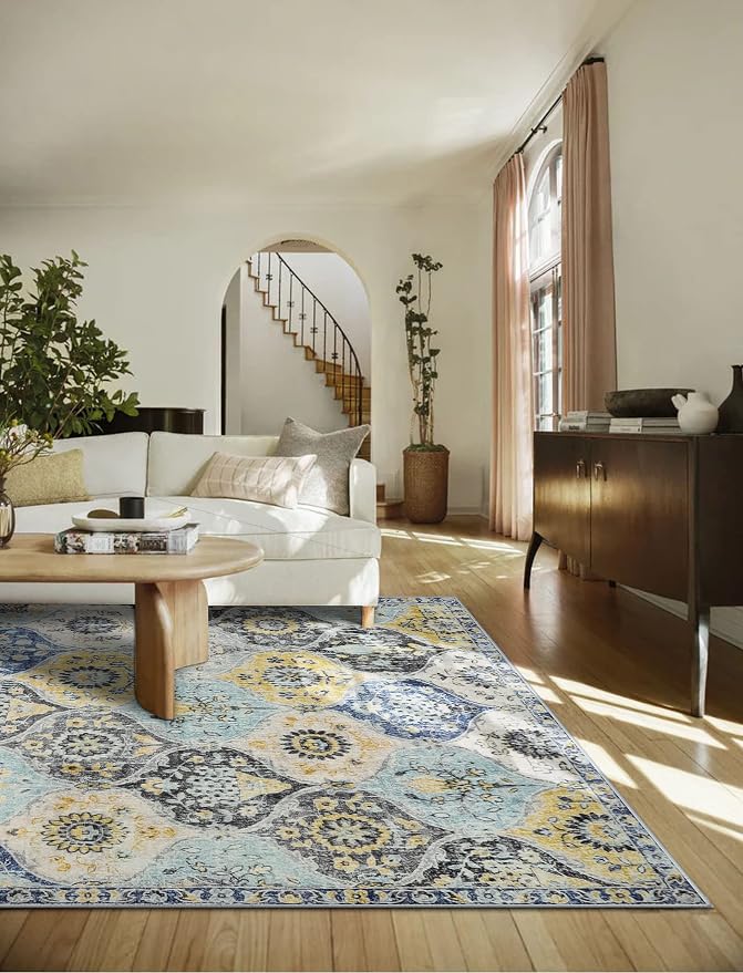 Lahome Moroccan Trellis Washable Area Rugs 5x7, 5x7 Area Rugs - Image 5