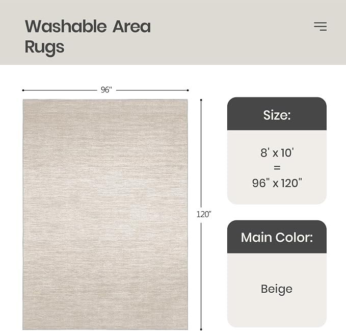 Valenrug Washable Rugs 8x10 - Image 2