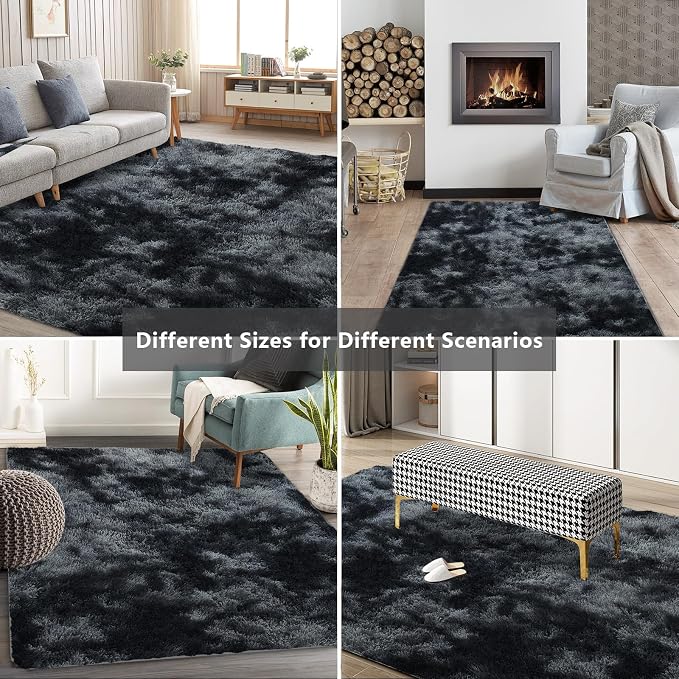 Shag Area Rugs for Bedroom Living Room, 5X8 Ultra Soft Fluffy Area Rugs for Dorm - Image 7