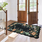 Lahome Floral Entryway Rug, 2x4 Washable Kitchen Rug Ultra-Thin, Non-Slip Soft - Image 2