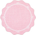 GarveeHome Scalloped Bow Rug for Living Room, 6ft Round Rugs Washable Solid - Image 4