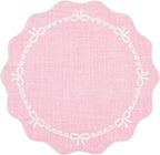 GarveeHome Scalloped Bow Rug for Living Room, 4ft Round Rugs Washable Solid - Image 4