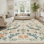 10x14 Area Rugs Washable Rug: Large Boho Living Room Rug Soft Non-Slip Low Pile - Image 3