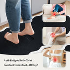 Arenarug Scalloped Black White Kitchen Mats Rugs Sets of 2 Cushioned Anti - Image 4