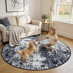 RELEANY Washable Area Rugs 8ft Non-Slip Modern Abstract Soft by RELEANY