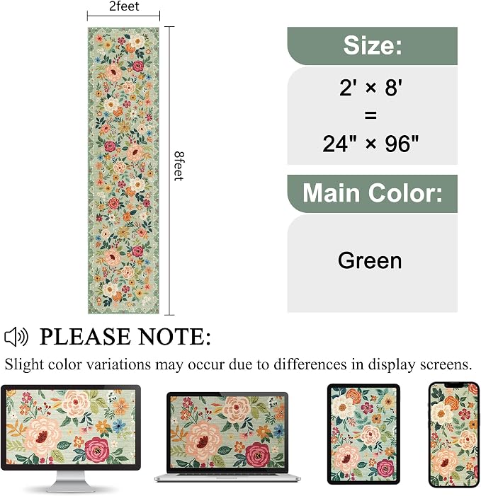 DUKINO 2x8 Runner Rug for Hallway, Washable Kitchen Runner Rug - Image 2