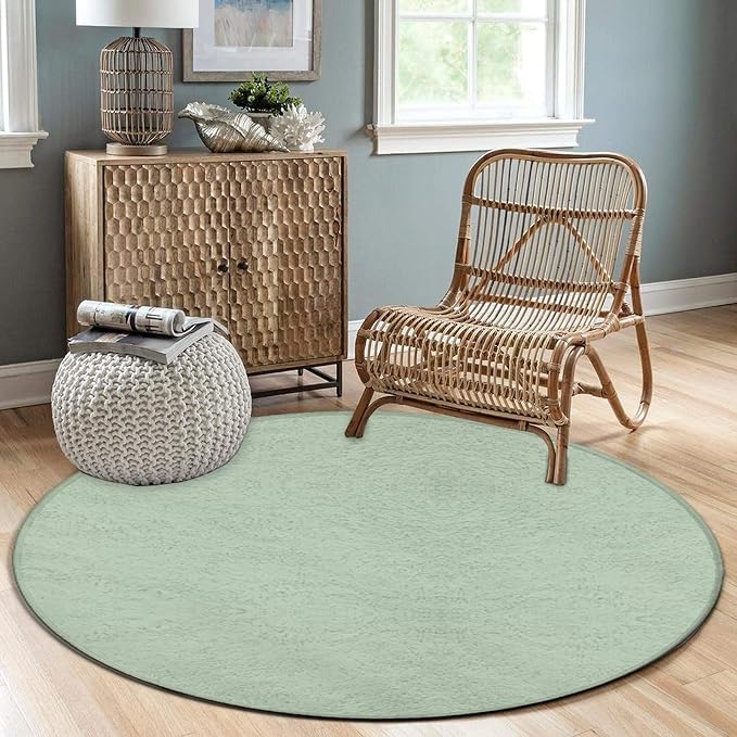 Home Decor Non Slip Kitchen Office Circle Rug, Machine Washable Modern Round - Image 3