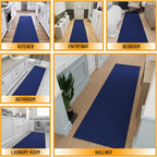 Ottomanson Hallway Runner Rug 2'7" x 9'10" Non Slip Solid Area Rugs Easy to - Image 3